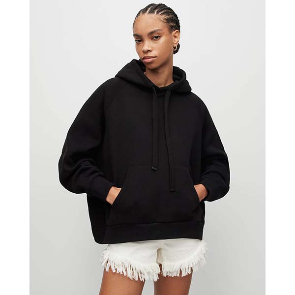 Allsaints Australia Womens Talon Hotfix Embellished Hoodie Black AU93-476